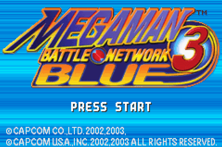 Mega Man Battle Network 3  Blue Version Title Screen